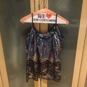 Forever21 Blue Silk Top Size M